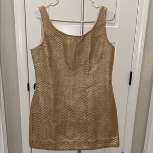 ANTONIO MELANI Gold Textured Mini Dress